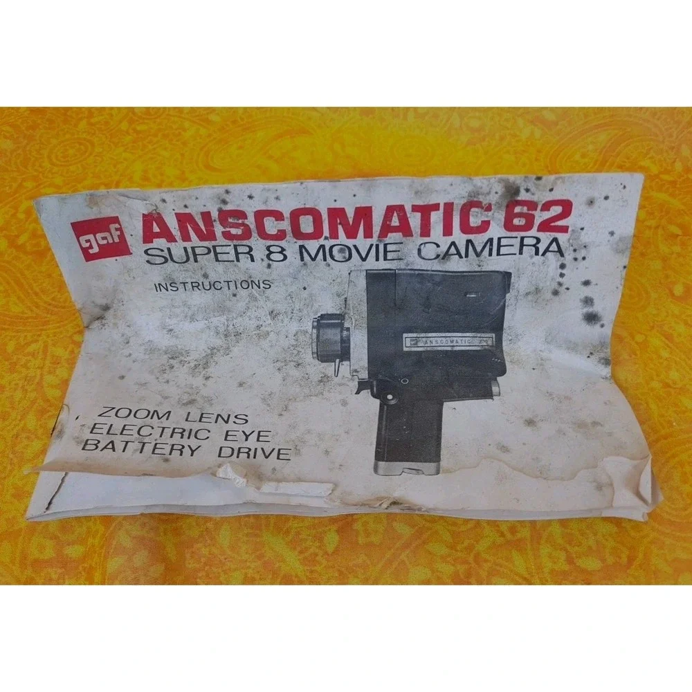 Vintage Anscomatic 62 Super‎ 8 Movie Camera With Case Not Working